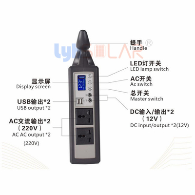 progettazione originale della centrale elettrica portatile ricaricabile 300W per l'escursione di campeggio