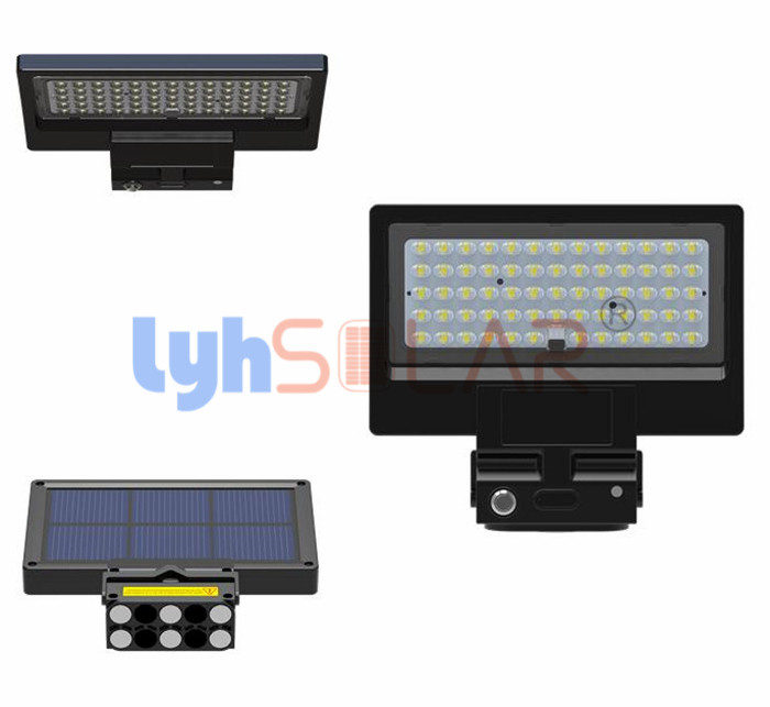 Luci all'aperto solari portatili nere di 5W 10w con il sensore con il tipo angolo d'apertura della lente del PC di II