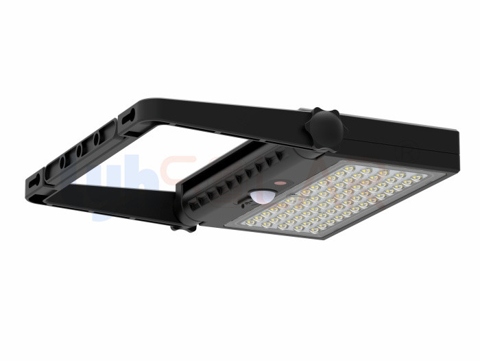 Lampade a inondazione solare a forma di tampone nero all'aperto Oltre 1000Lm Con approvazione CE RoHS